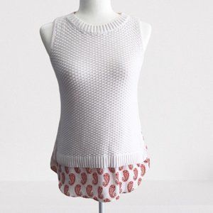 LOFT Outlet sleeveless sweater paisley print top